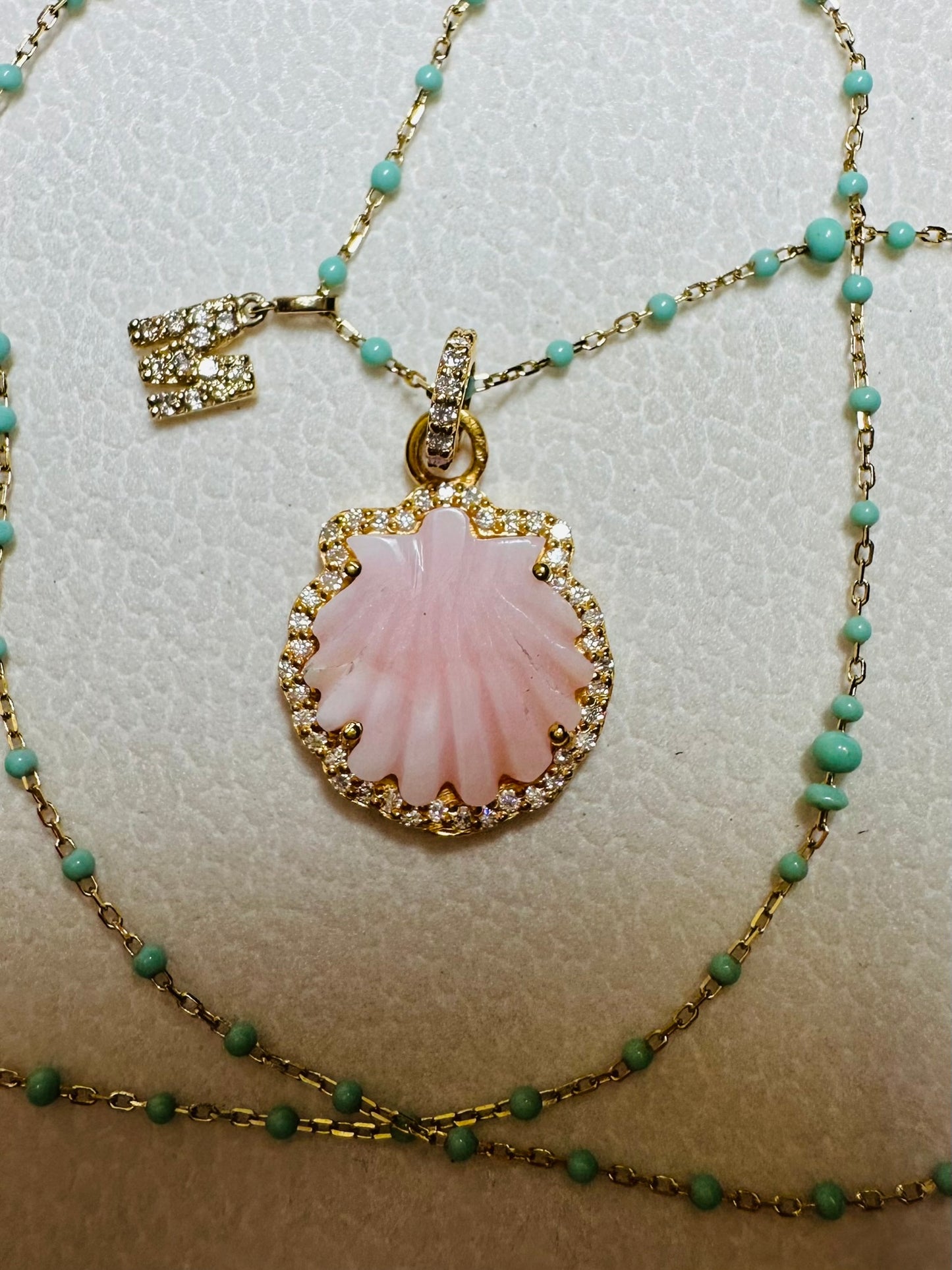 Rose Opal Seashell Necklace 2025