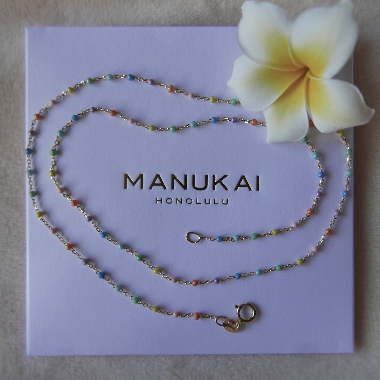Tropical rainbow necklace