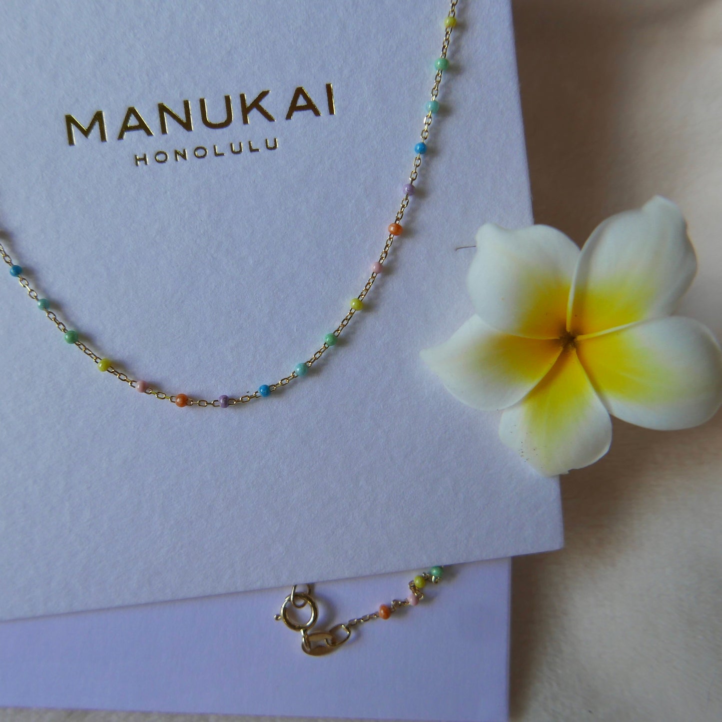 Tropical rainbow necklace