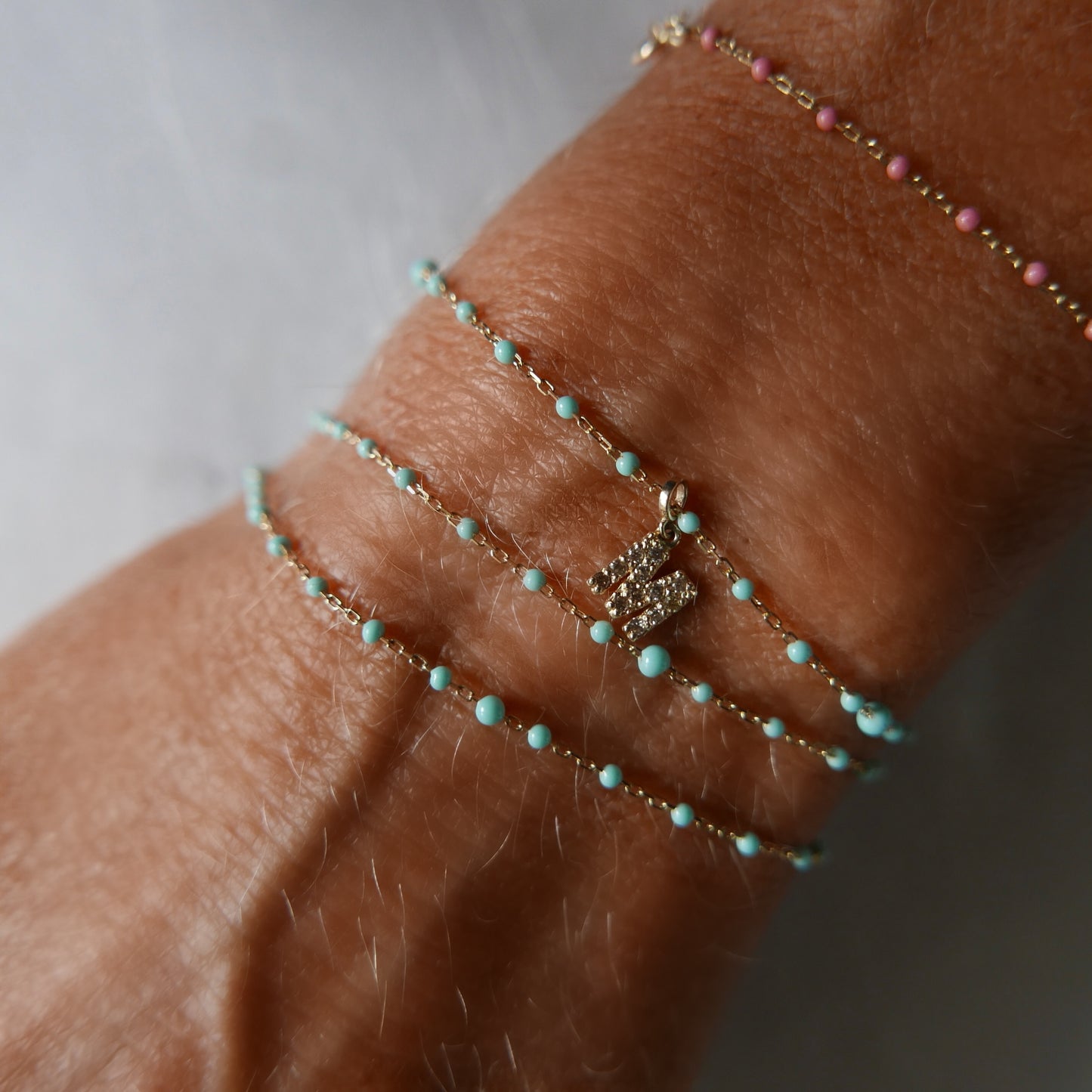 Diamonds initial multiway necklace / bracelet