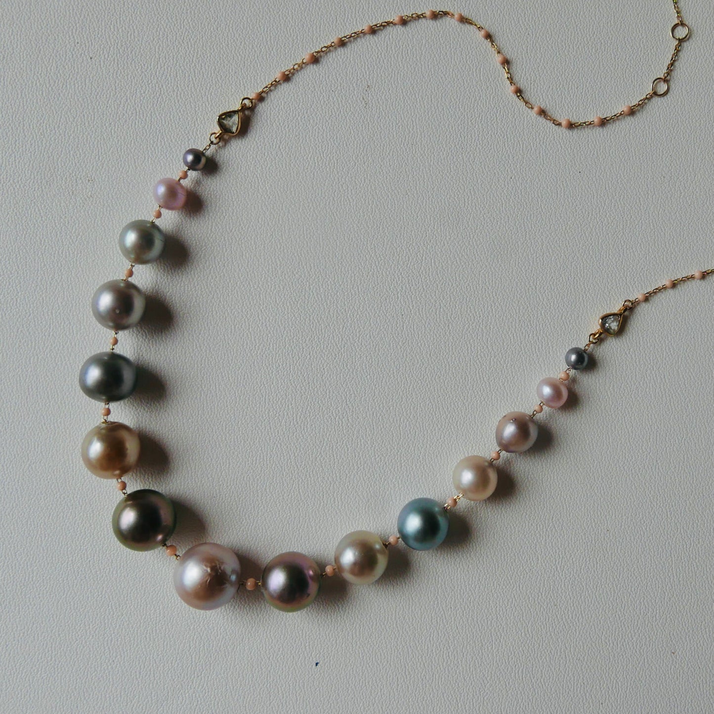 POEHEI Necklace, Tahitians pearls 18kt