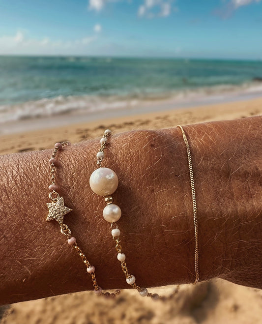 Bracelet set of 2 - star and akoya pearls - Special december 2025