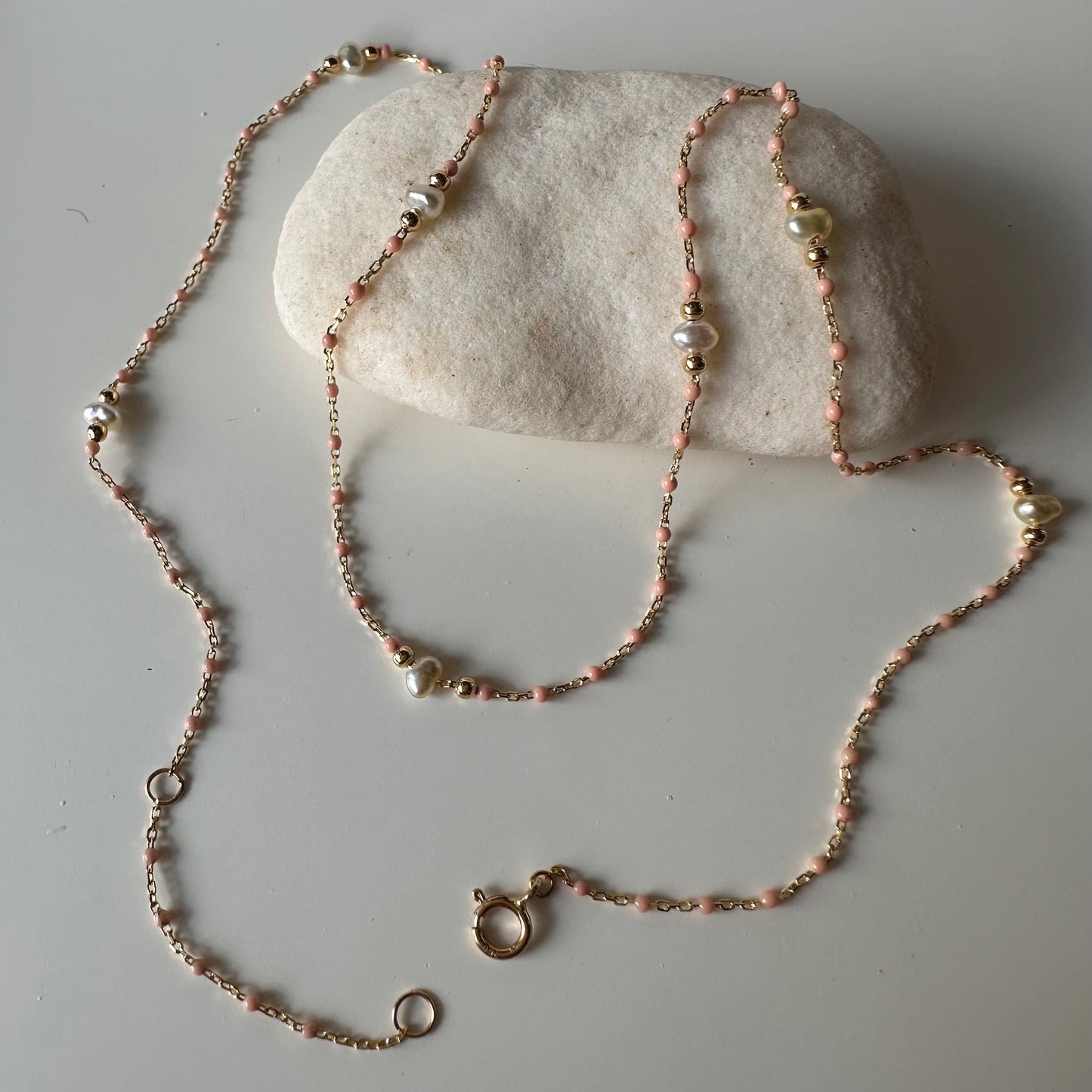 Seven Islands Necklace - white akoya keshi pearls-