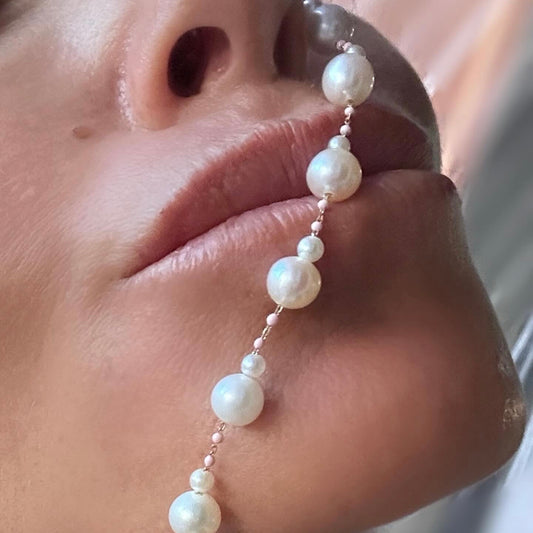 Baci di perle -Akoya kissing pearls-18kt gold