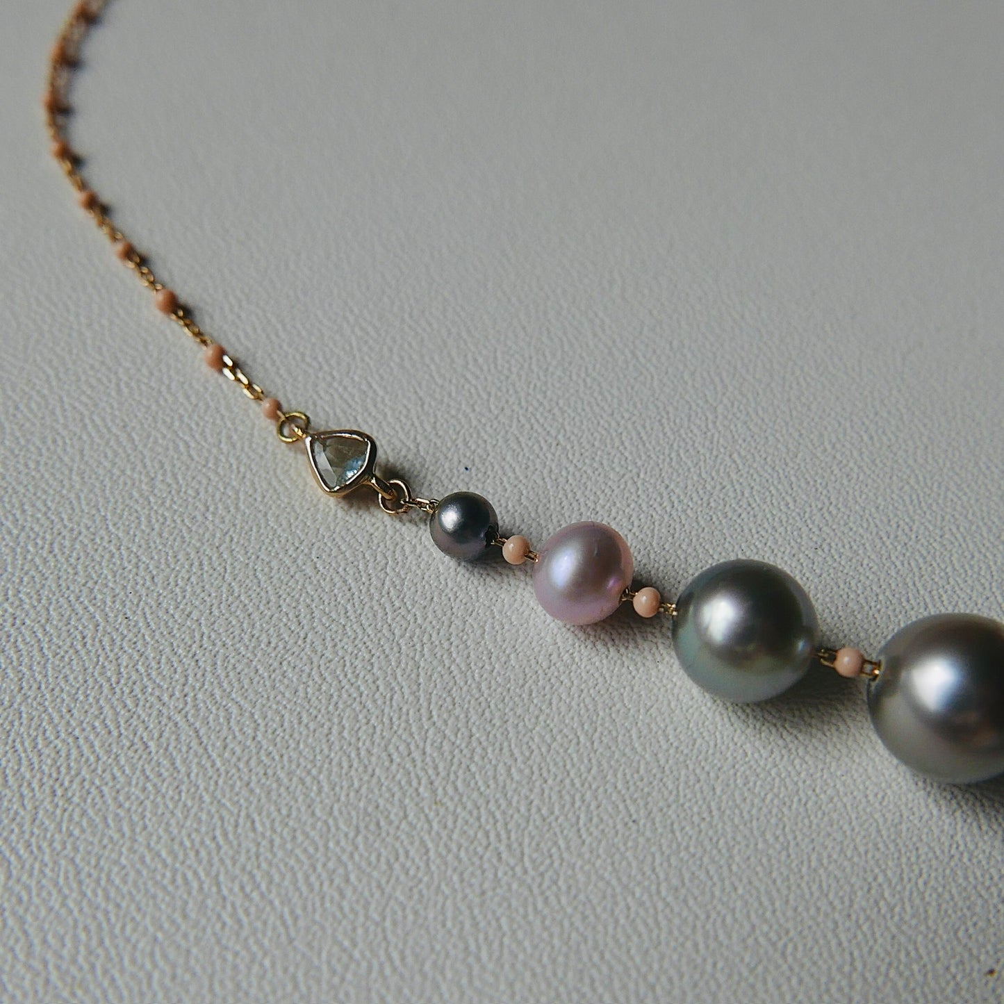 POEHEI Necklace, Tahitians pearls 18kt