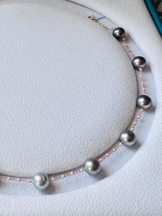 All around tahitian pearls necklace