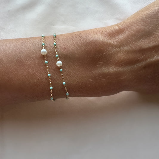 White aloya baby pearl bracelet