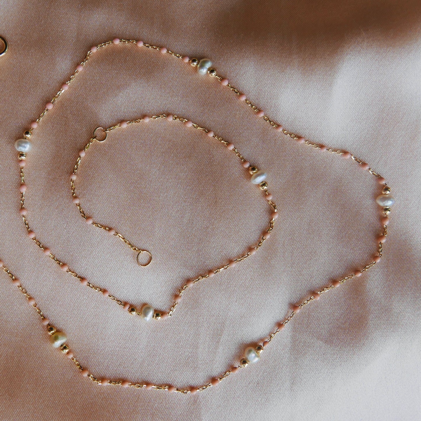 Seven Islands Necklace - white akoya keshi pearls-