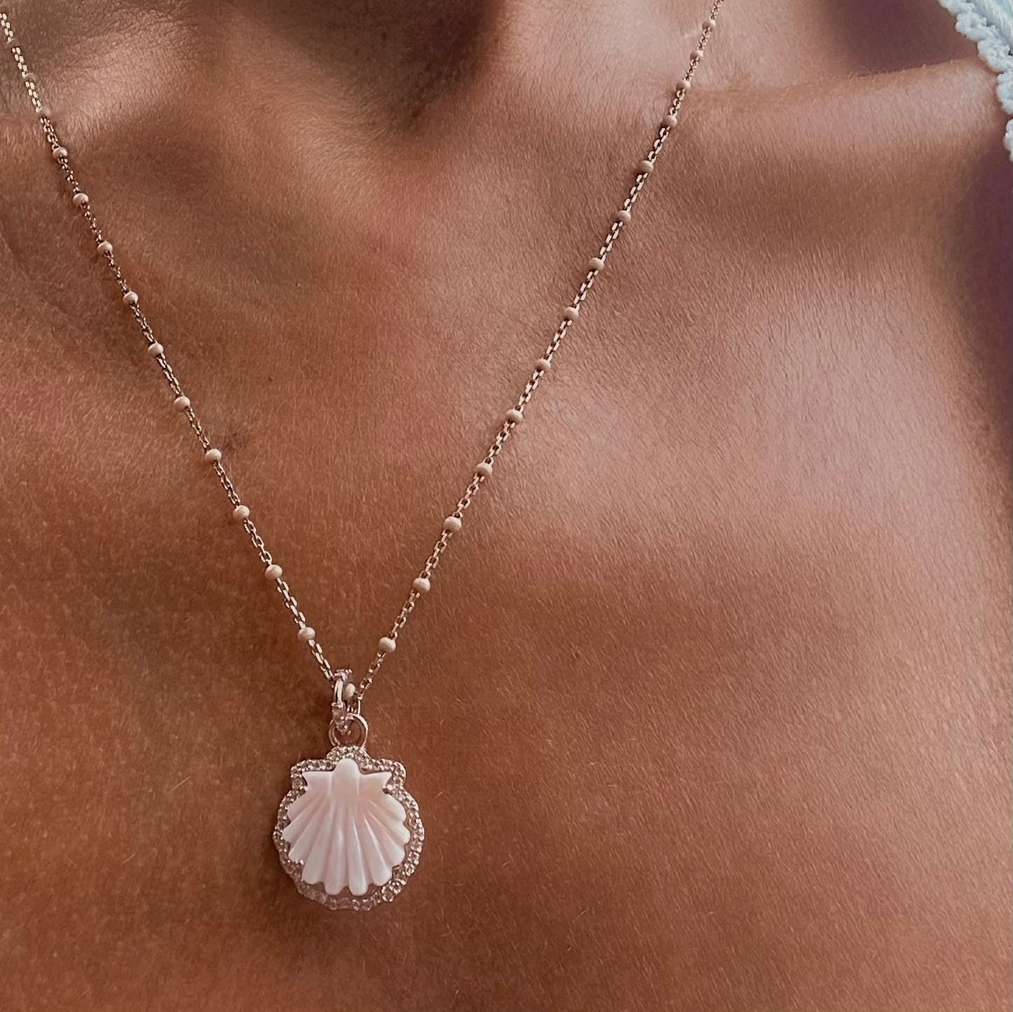 Rose Opal Seashell Necklace 2025