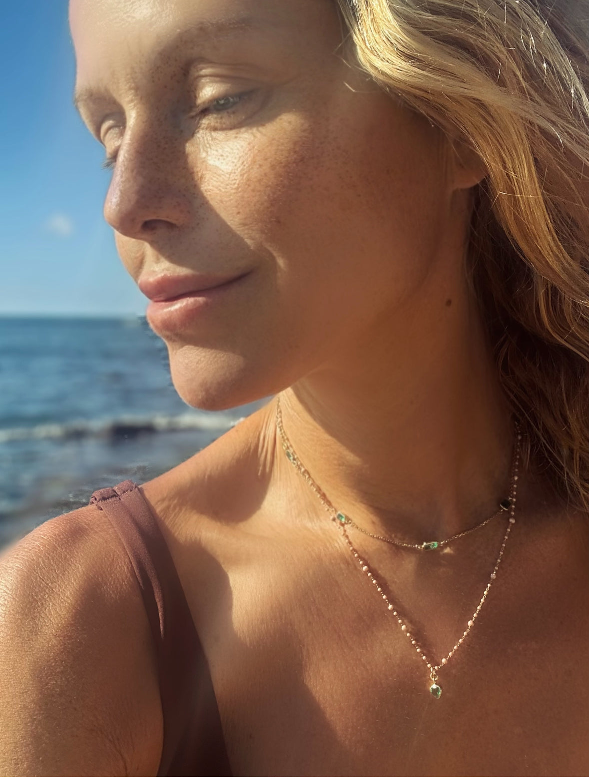 Heartdrop Emerald Necklace 18kt gold