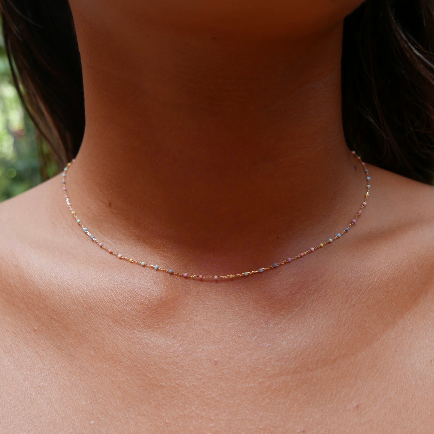 Tropical rainbow necklace