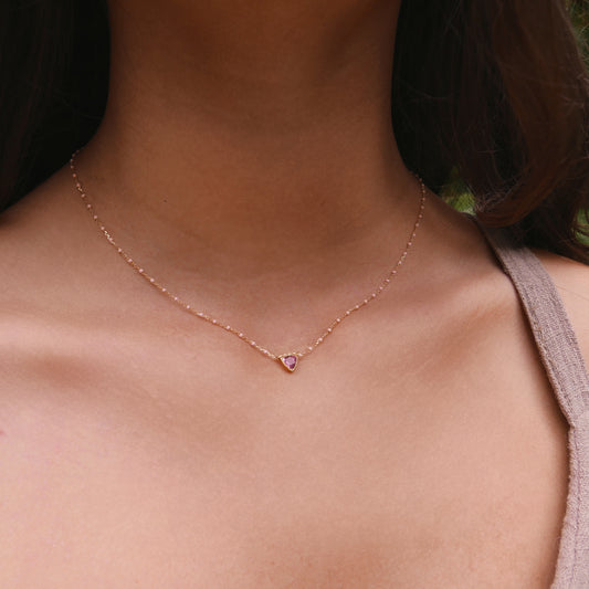 Enamel Necklace with mini trillion