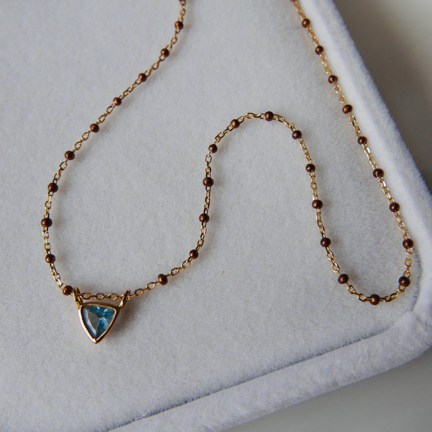 Enamel Necklace with mini trillion