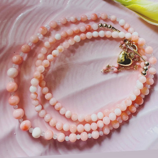 MUSE  necklace in Pink ( Beaded collection)