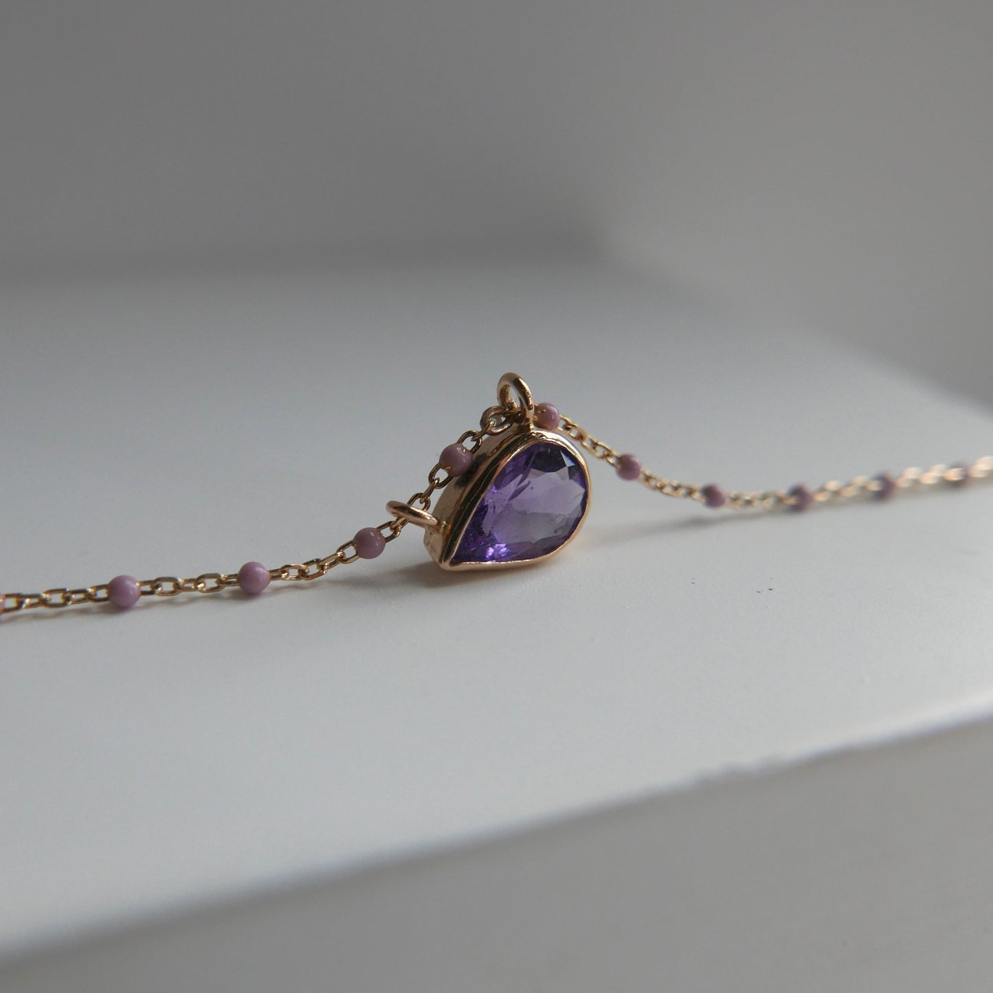 Gocce di mare -seadrops- Necklace in aquamarine , amethyst or tourmaline