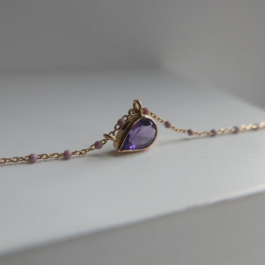 Gocce di mare -seadrops- Necklace in aquamarine , amethyst or tourmaline