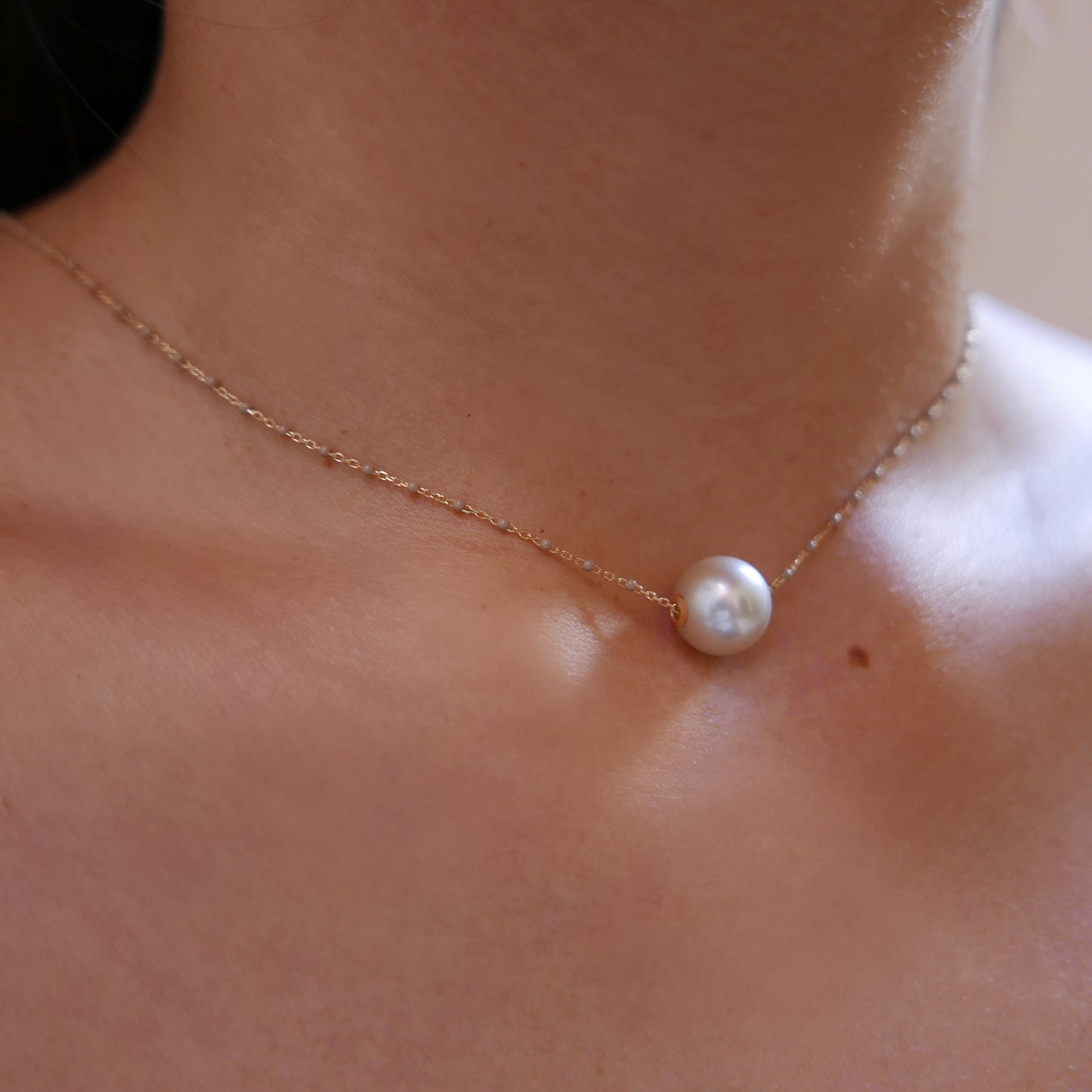 Pastel white Tahitian pearl 14ktgf NEW 2025