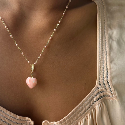 Angel skin coral petite Necklace