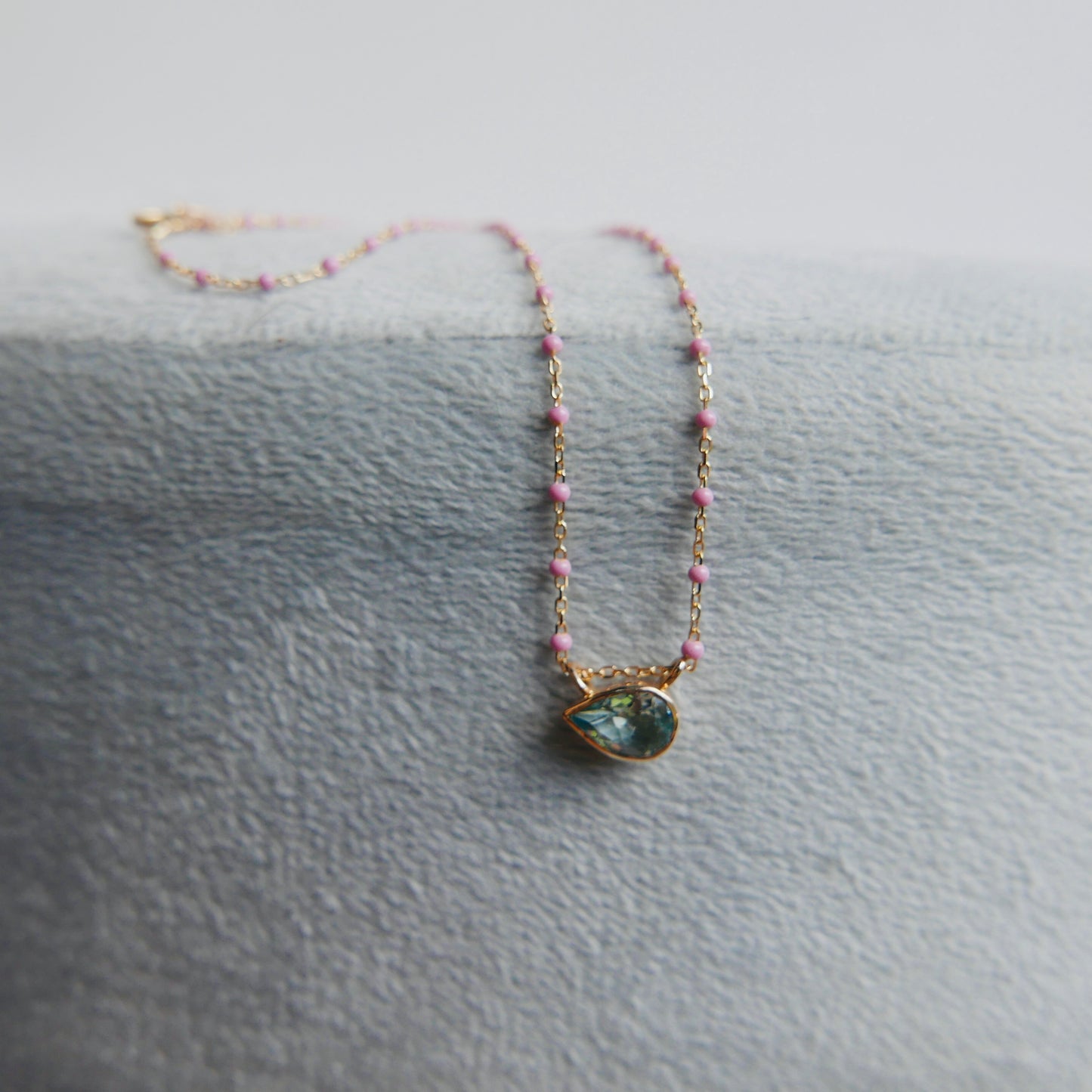 Gocce di mare -seadrops- Necklace in aquamarine , amethyst or tourmaline