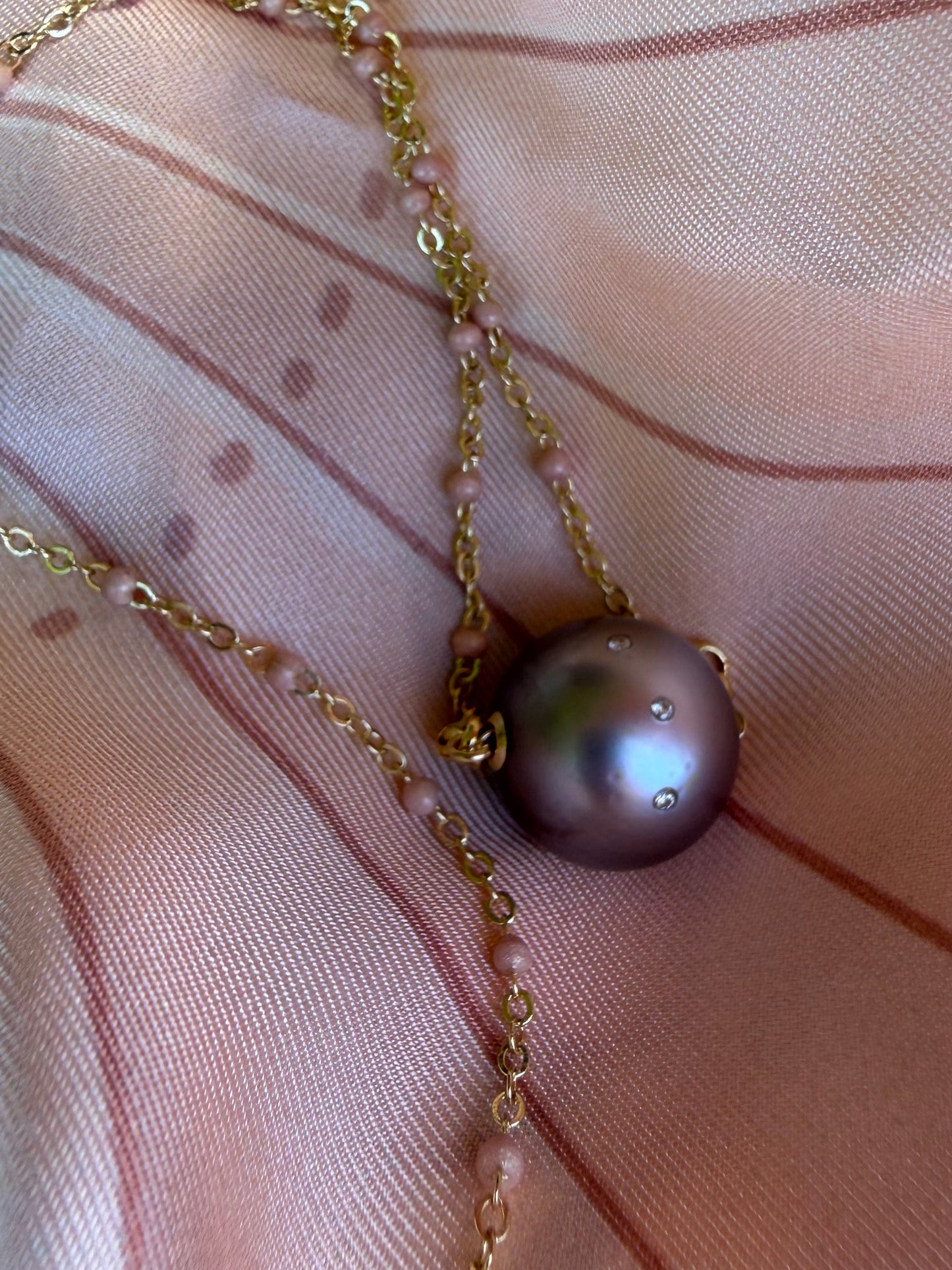 Bora Bora constellation tahitian pearl necklace