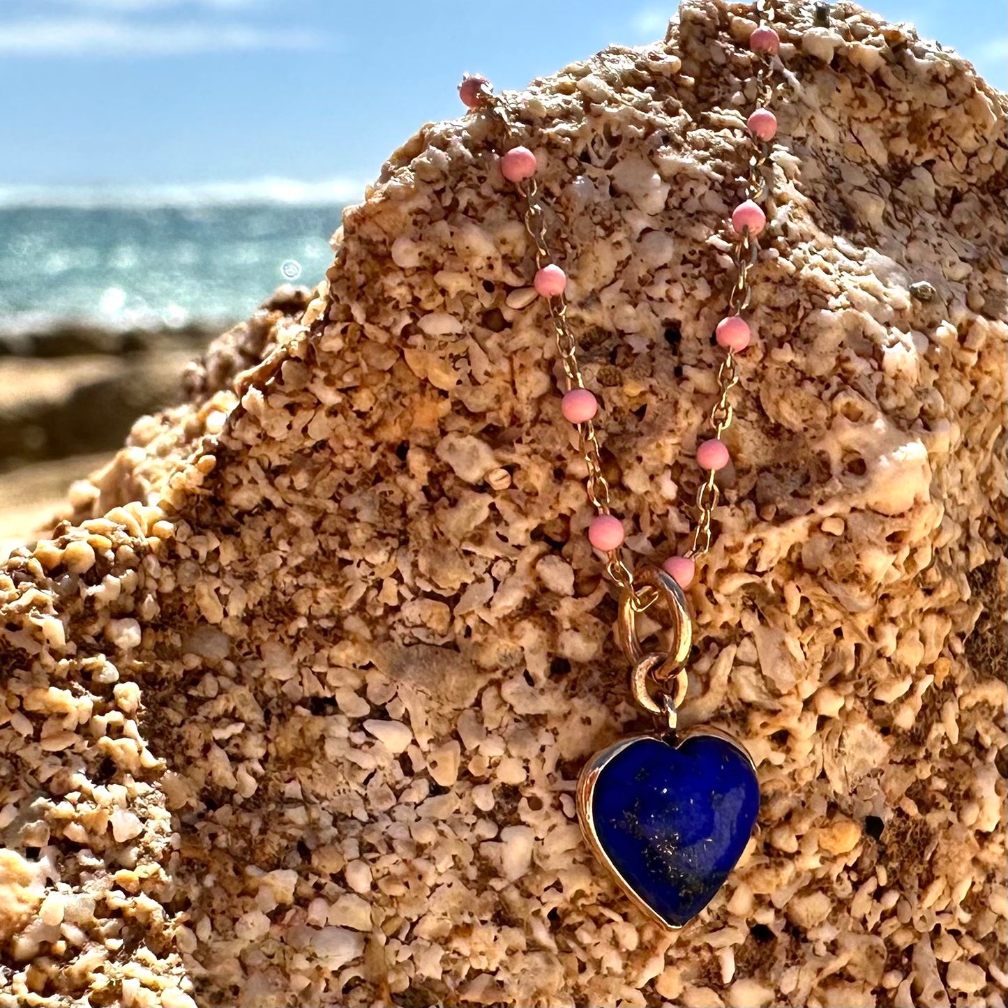 Lapis Heart Necklace