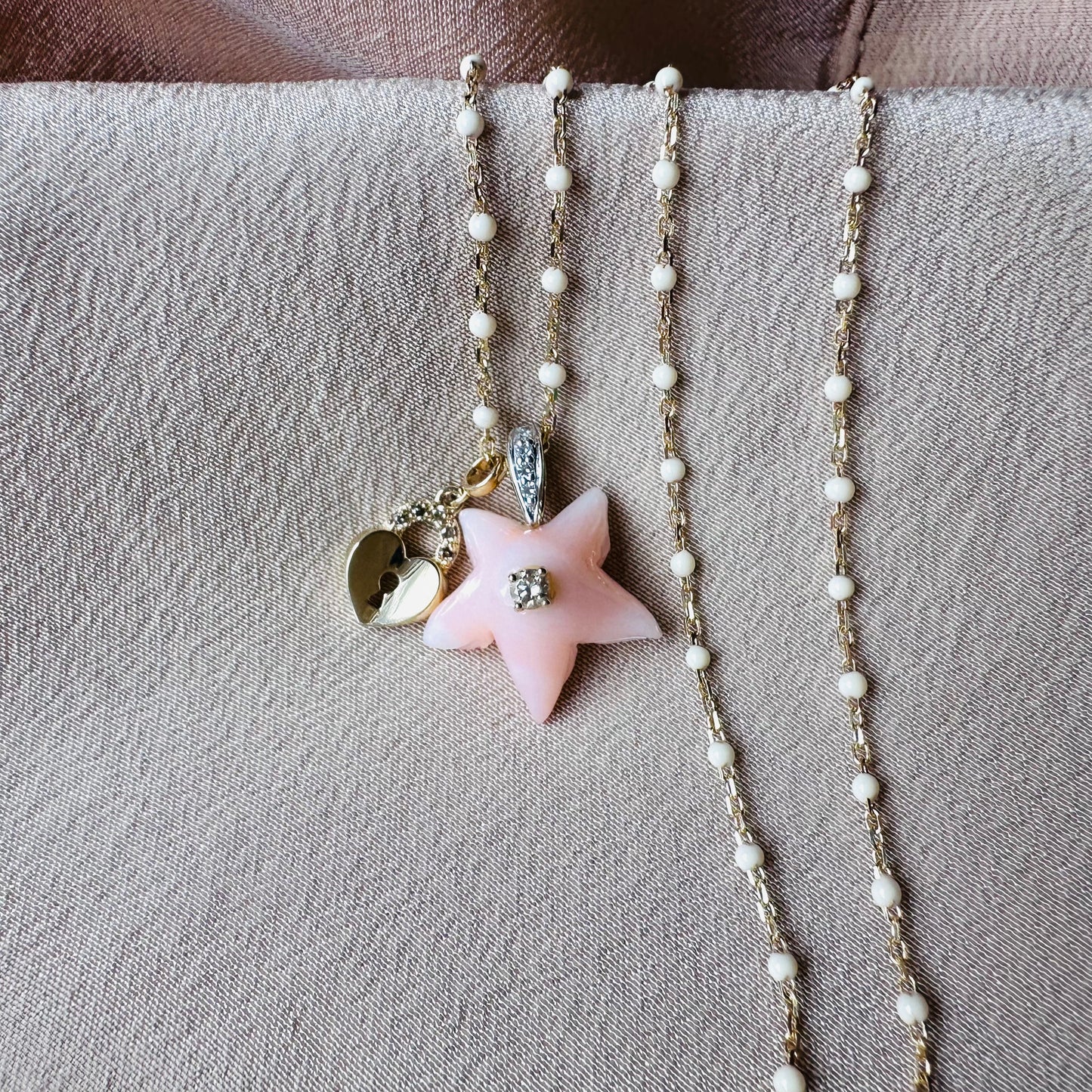 Mermaid starfish necklace with diamonds -New Summer 24-