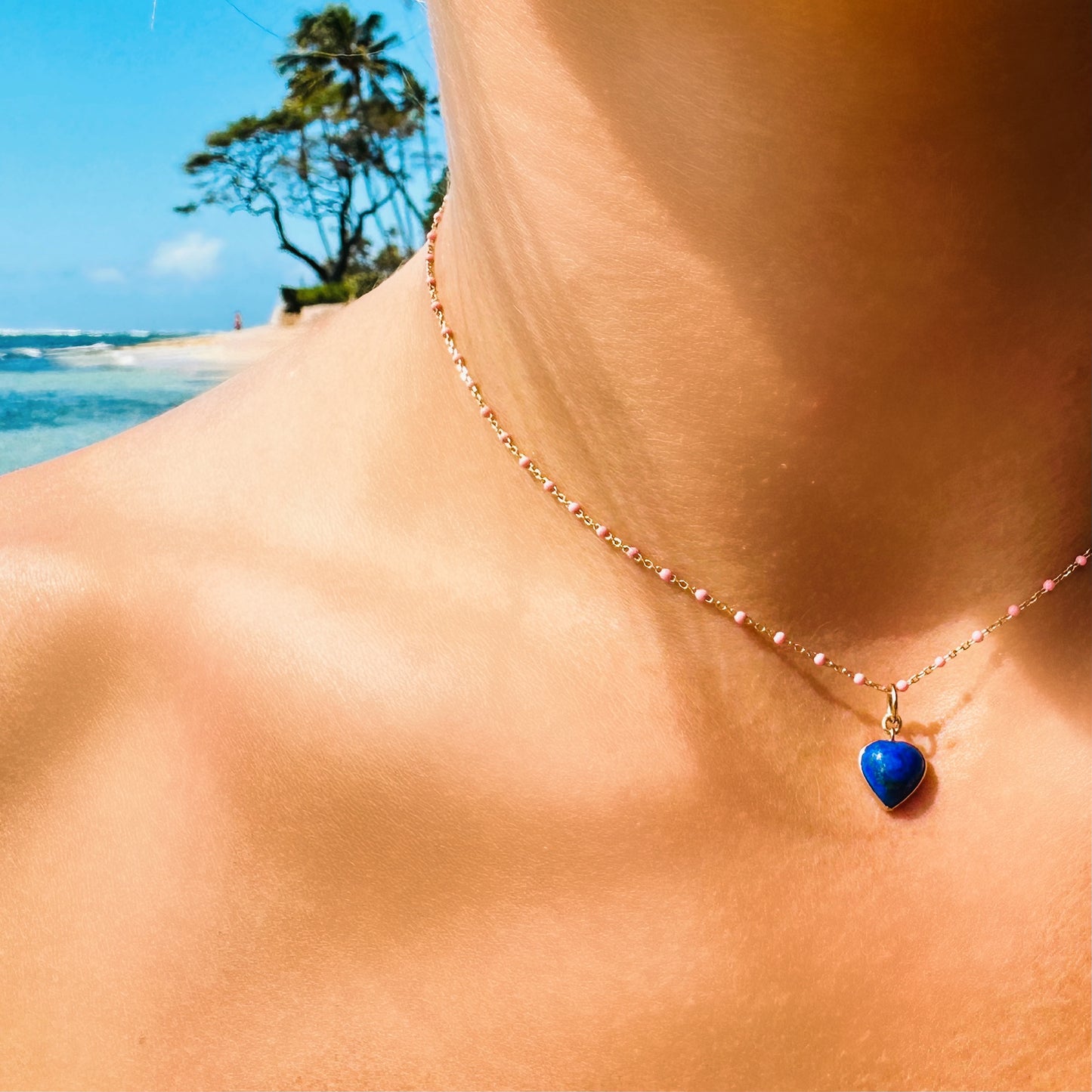 Lapis Heart Necklace