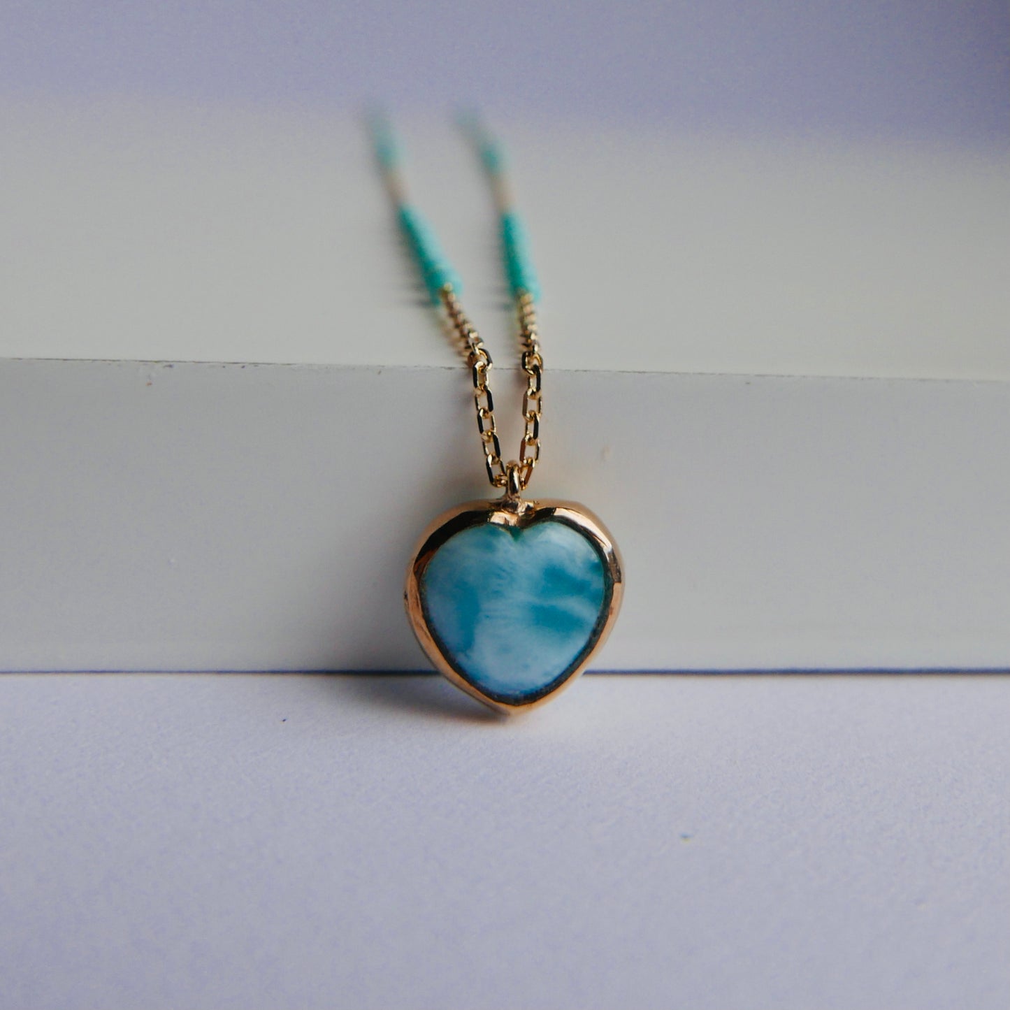 Larimar Heart Necklace