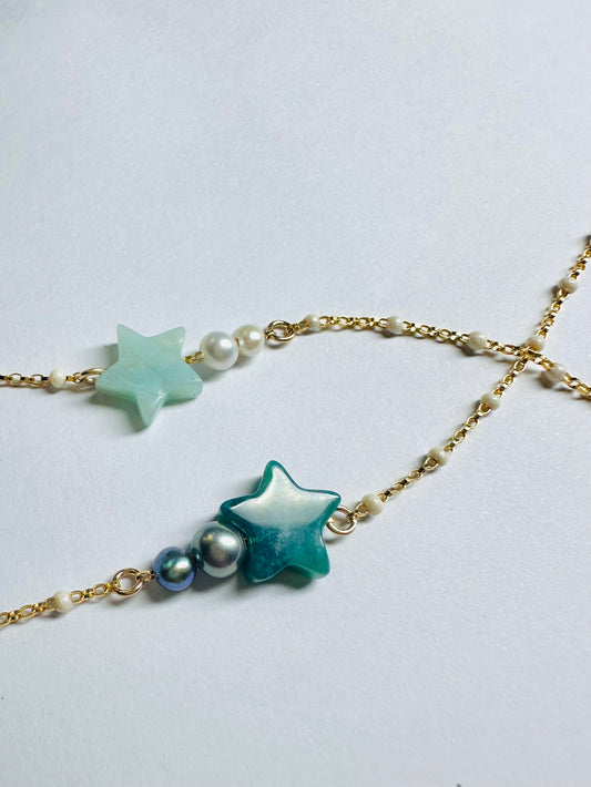 Shooting star bracelet with pearls NEW 2025