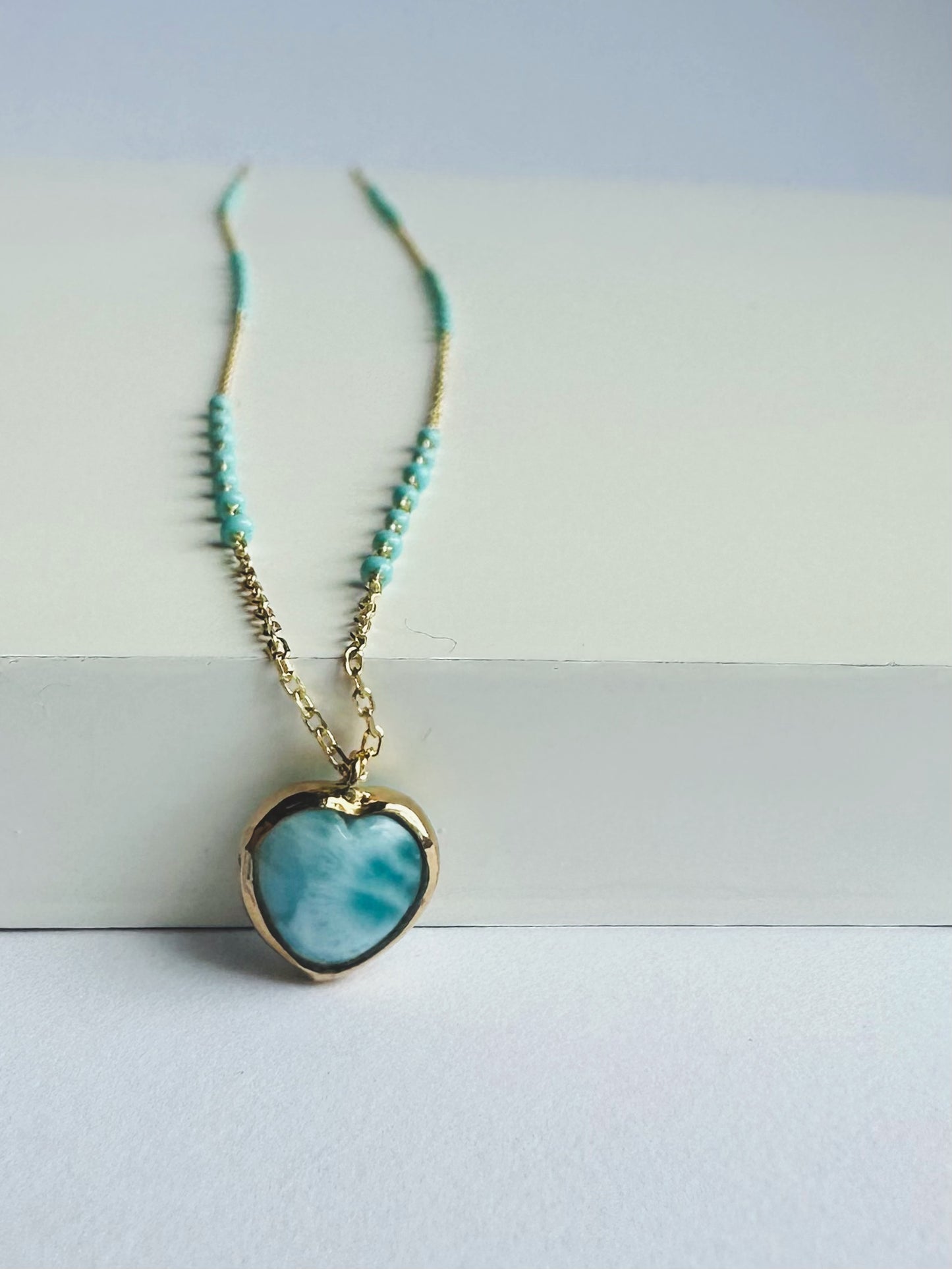 Larimar Heart Necklace