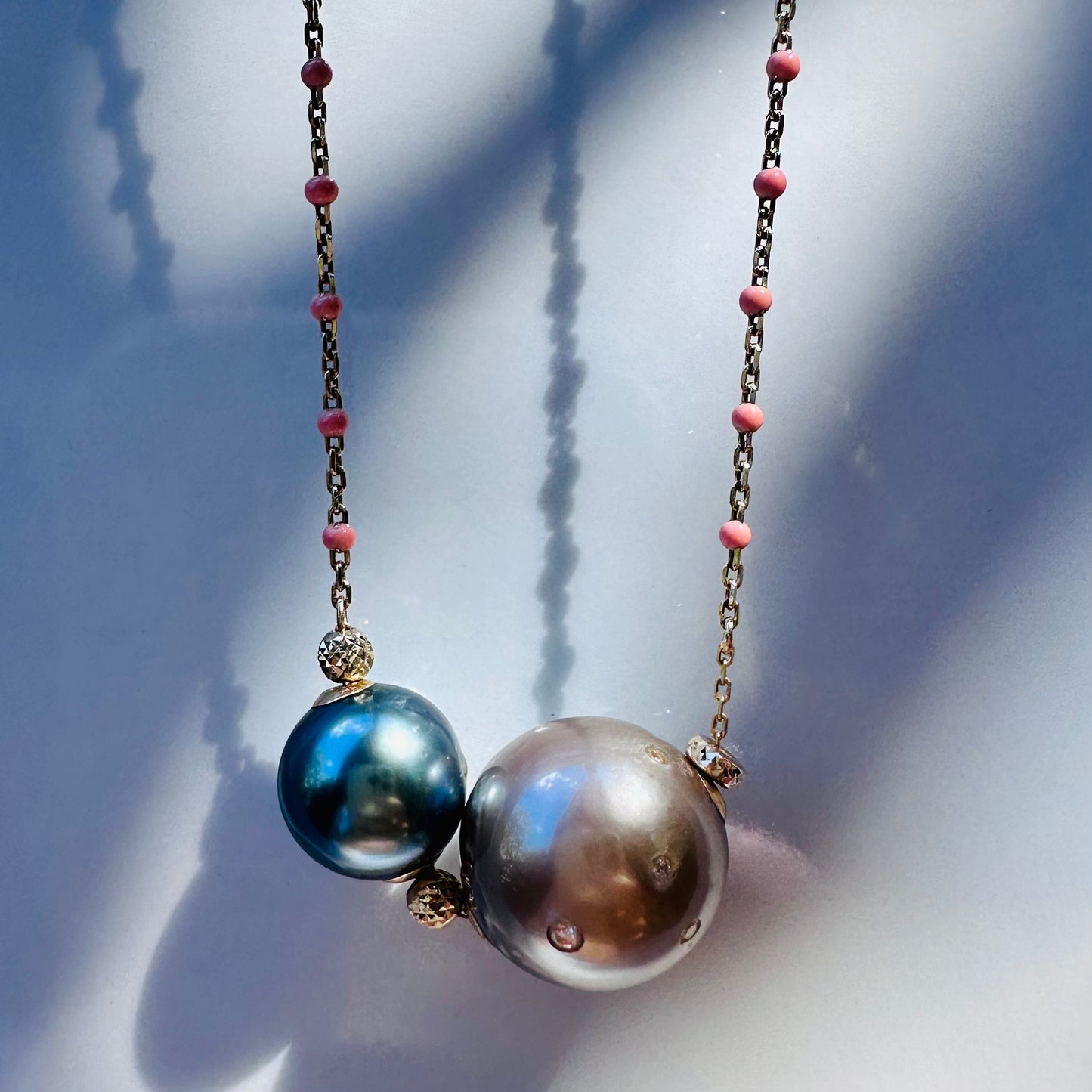 Duetto tahitian pearl  necklace