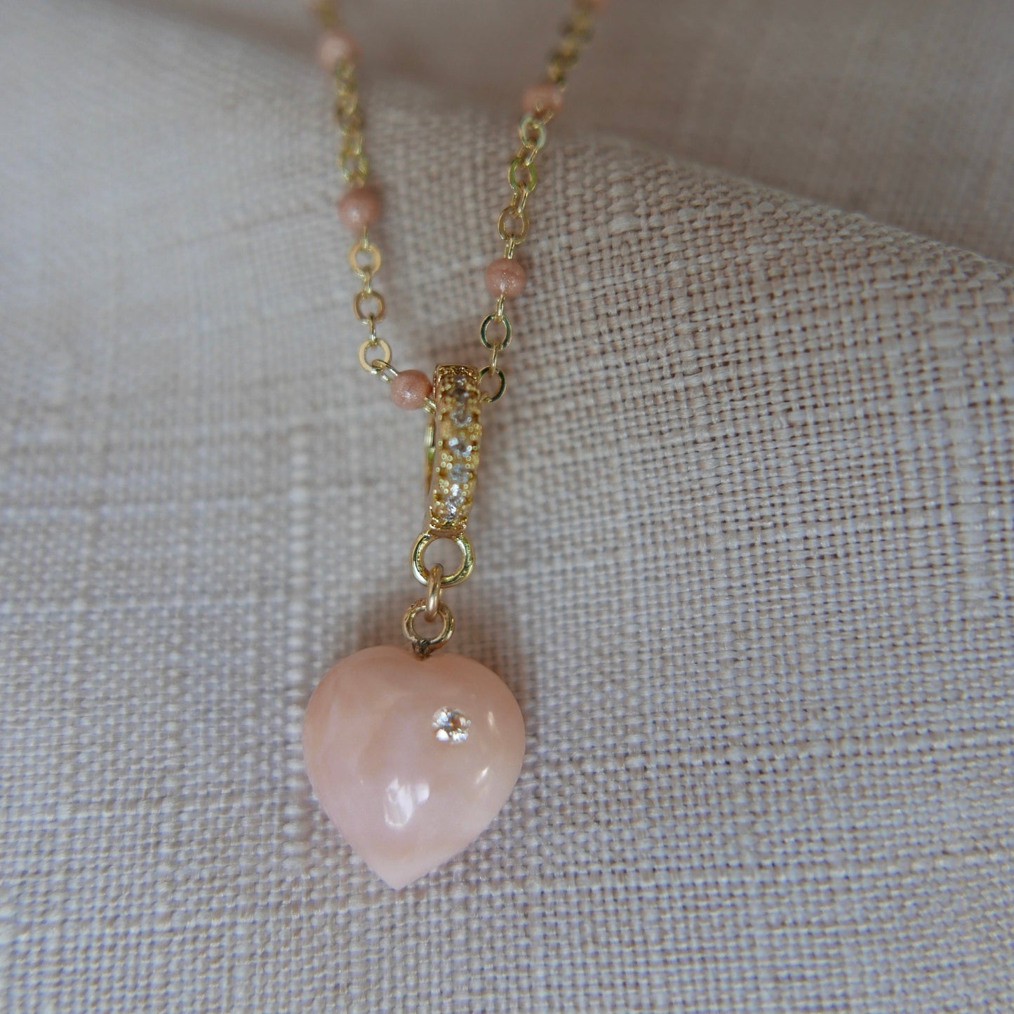 Angel skin coral petite Necklace