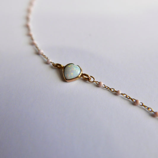 Fire Opal sweetheart bracelet