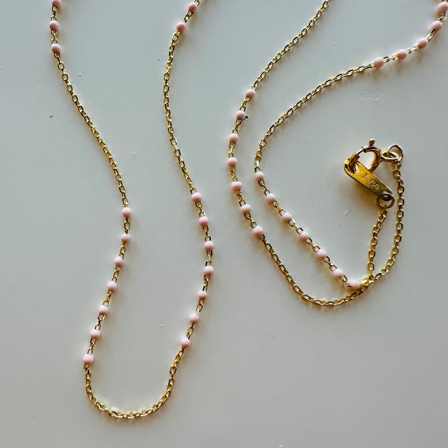 Minimalstic chain & Enamel Necklace