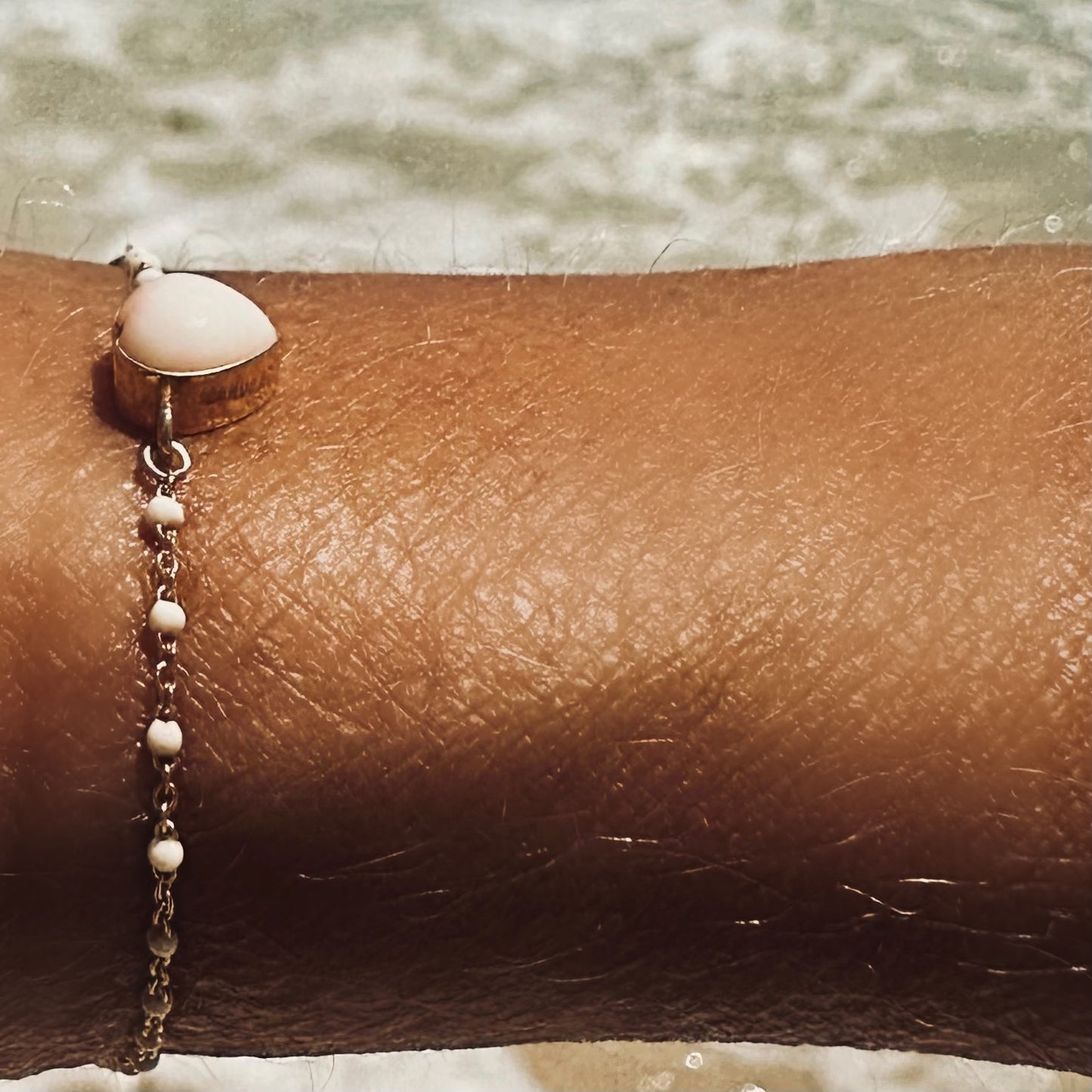 Angel skin heart  coral bracelet with diamond accent