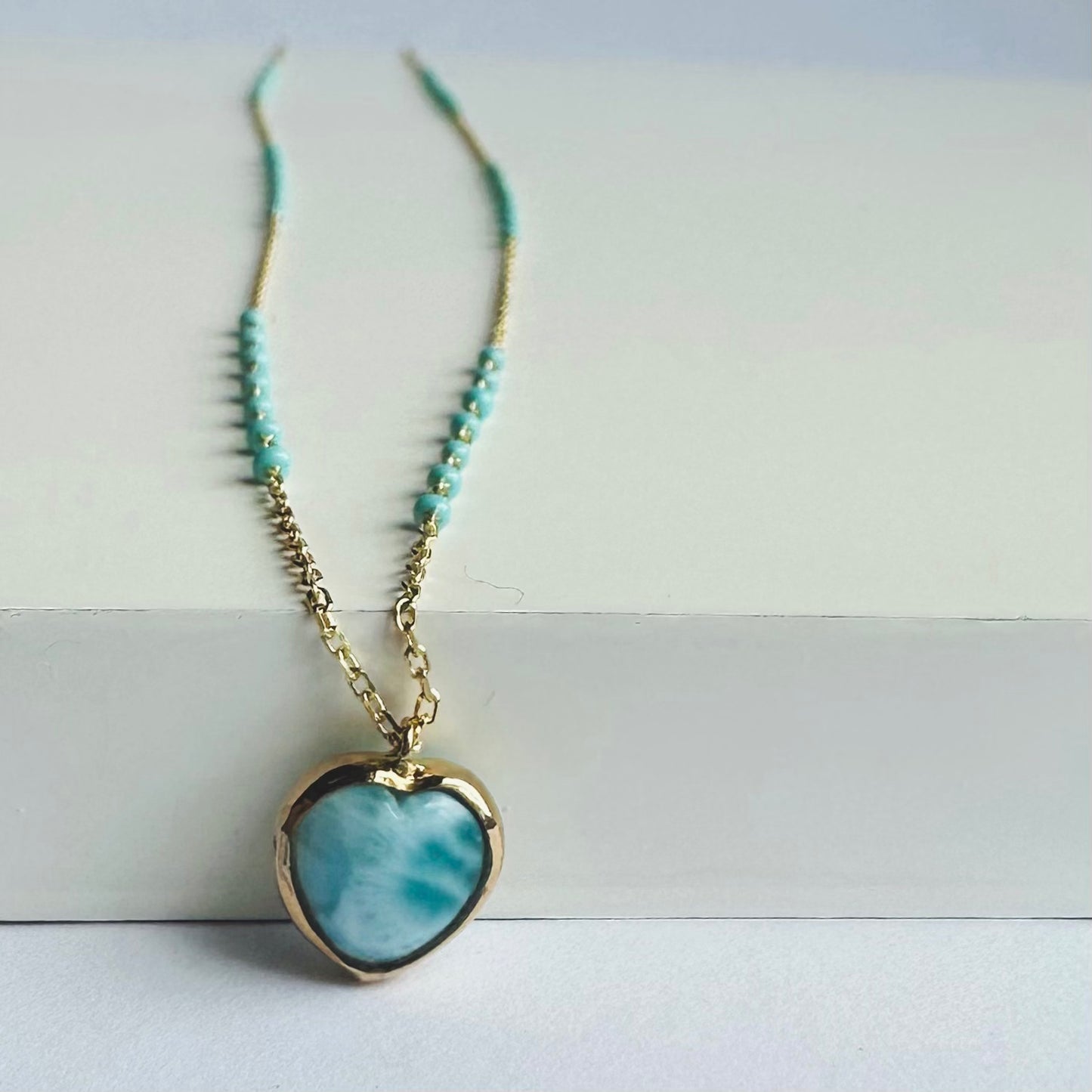 Larimar Heart Necklace