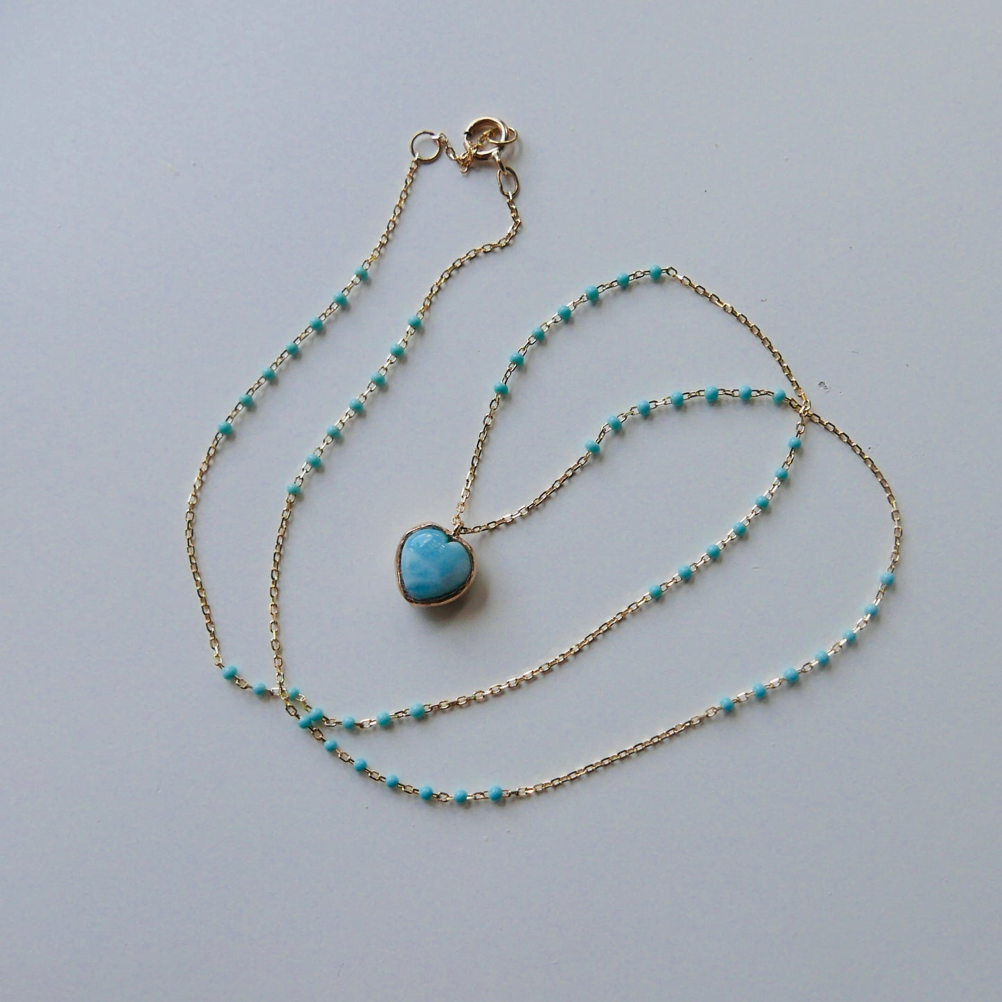 Larimar Heart Necklace