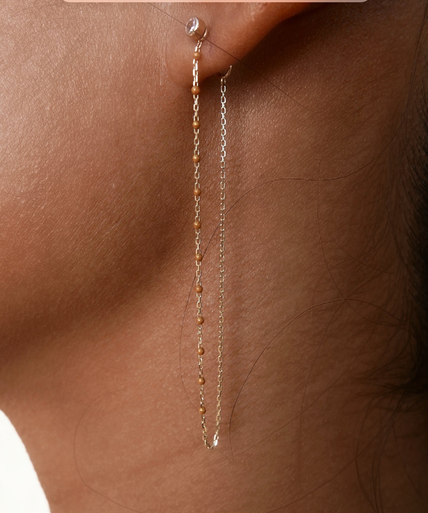 Earrings hoops threads