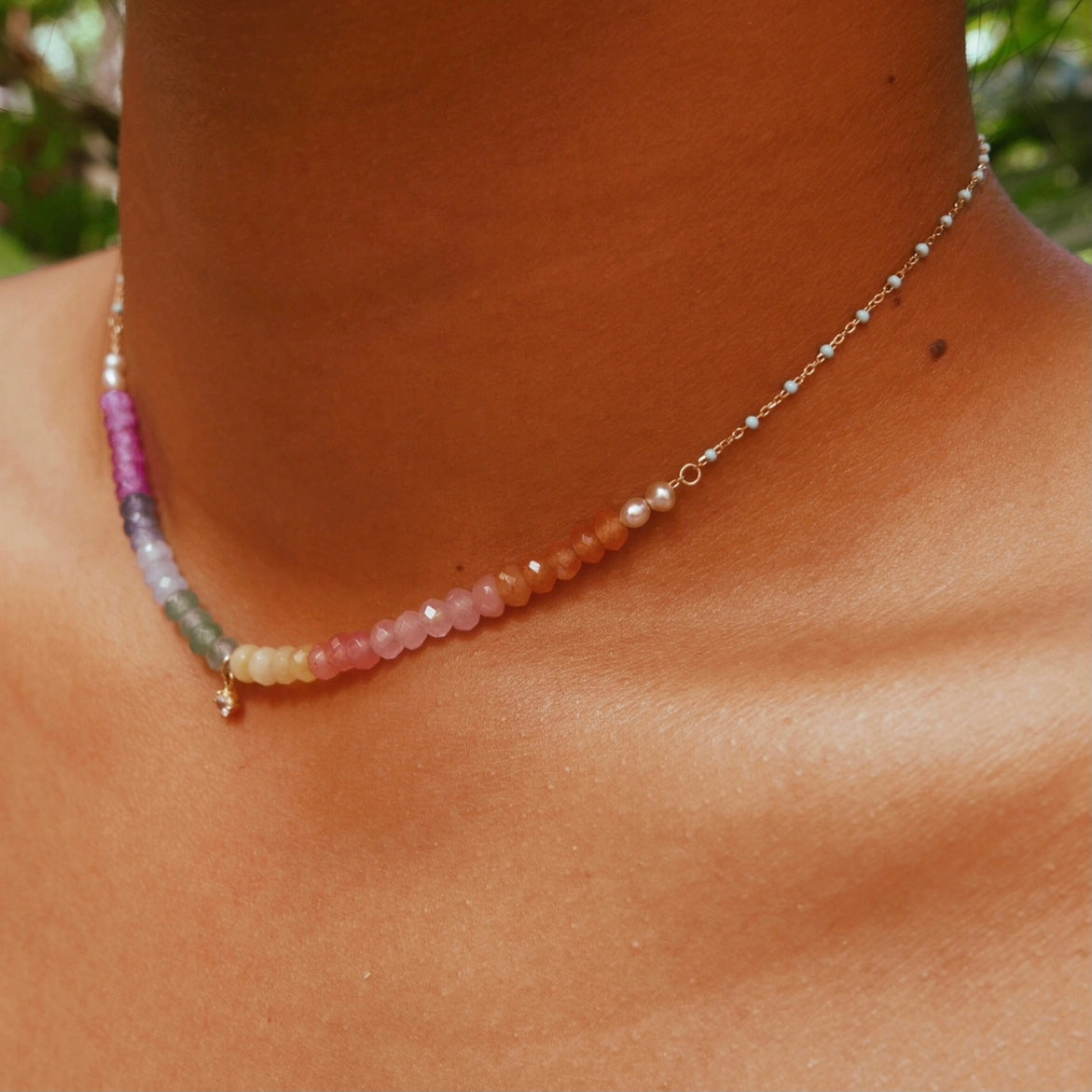 Rainbow Gem Necklace