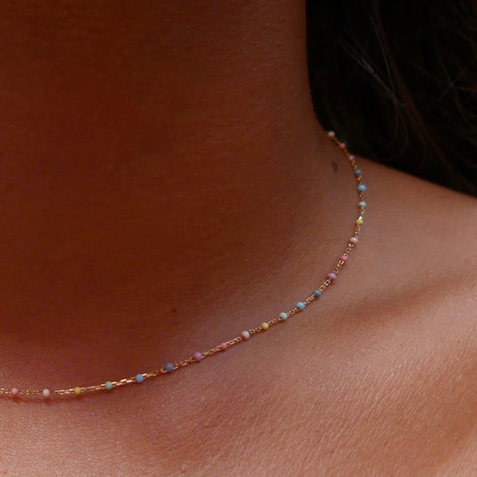 Tropical rainbow necklace